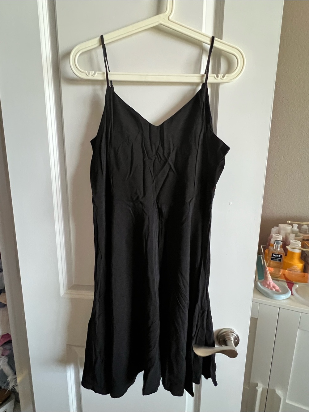 GAP Black Spaghetti Strap Mini Slip Dress